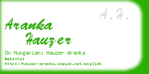 aranka hauzer business card